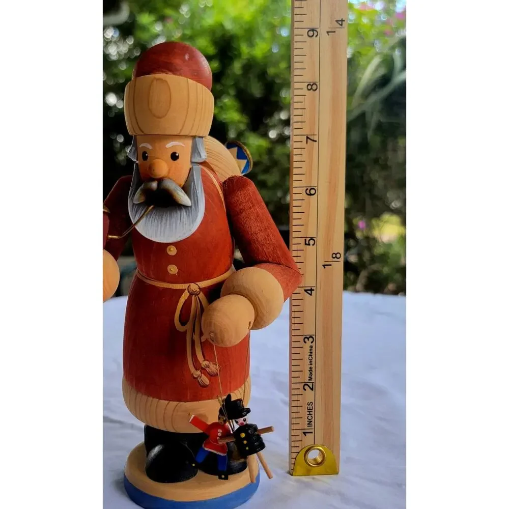 German Erzgebirge Santa Incense Smoker Wood Hand Carved Christmas Decor